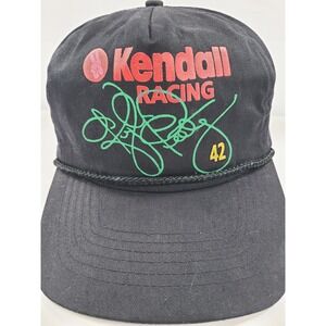 Kendall Racing 42 Signature Graphic Snapback Hat Black Cotton Rope Trucker Cap